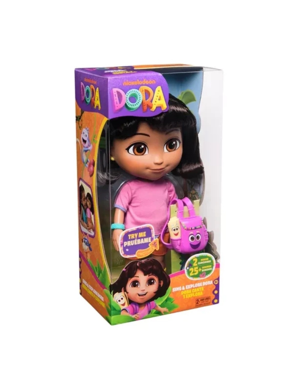 Nickelodeon Dora Interactive Doll in Pink and Purple Outfit